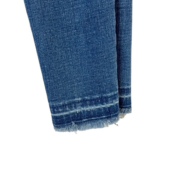 Abercrombie & Fitch Jeans Size 4/27 Short Blue Harper Low Rise Ankle Frayed Hem - Picture 3 of 11